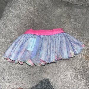 Build A Bear Rainbow Reversable Multi Colored Pastel Rainbow Tutu Skirt RARE HTF